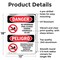Signmission No Swimming Pool Closed Chemicals Bilingual Danger Sign, Aluminum, 12in W x 18in L, 2PK OS-2PACK-DS-A-1218-VS-1627 - alternate 5